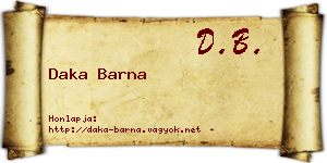 Daka Barna névjegykártya
