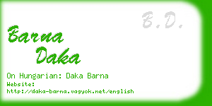 barna daka business card